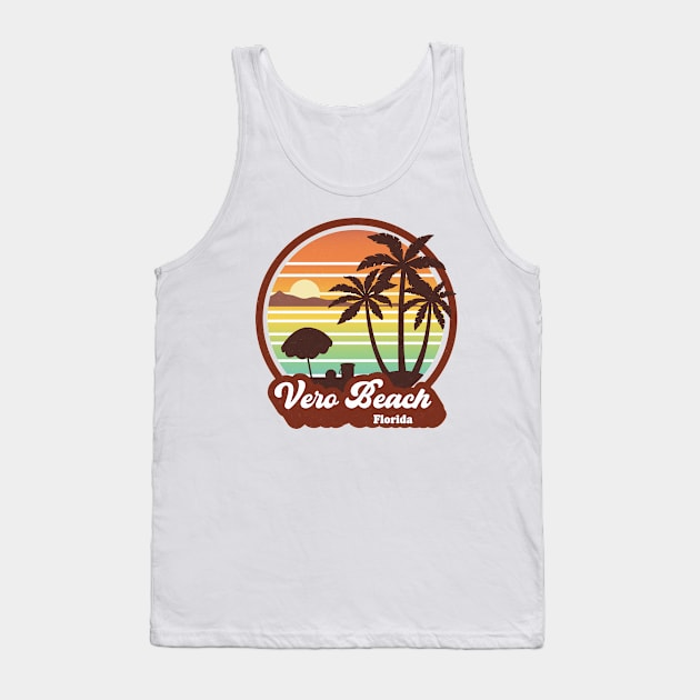 Vintage Vero Beach Florida Retro 70s 80s Travel Tank Top by kalponik